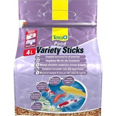 Корм Tetra Pond Variety Sticks Complete Food Blend for All Pond Fish смесь трёх видов палочек для прудовых рыб 4л