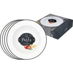 Набор из 4-х тарелок для пасты Easy Life (R2S) Кухня в стиле Ретро (EL-R0819_KIBP)