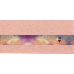 Полотенце Aquarelle Фотобордюр путешествие, розово-персиковый 70х140 (712573)