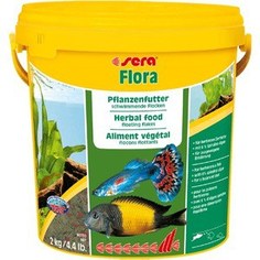 Корм SERA FLORA Floating Flakes Herbal Food плавающие хлопья для растительноядных рыб 10л (2кг)