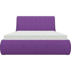 Кровать Мебелико Принцесса микровельвет фиолетовый АртМебель