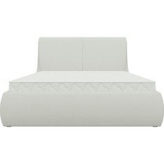 Кровать Мебелико Принцесса эко-кожа белый АртМебель
