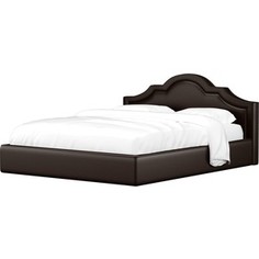 Кровать Мебелико Афина эко-кожа коричневый АртМебель