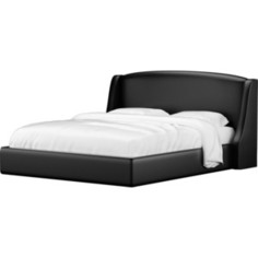 Кровать Мебелико Лотос эко-кожа черный. АртМебель