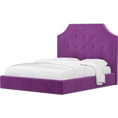 Кровать Мебелико Кантри микровельвет фиолетовый АртМебель