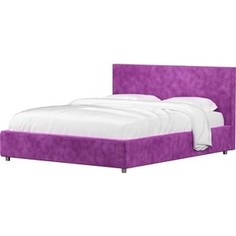 Кровать Мебелико Кариба микровельвет фиолетовый АртМебель