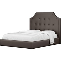 Кровать Мебелико Кантри эко-кожа коричневый АртМебель