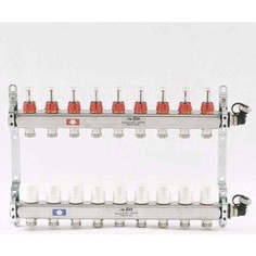 Коллекторная группа Uni-Fitt 1х3/4 9 выходов с расходомерами и термостатическими вентилями (450I4309)