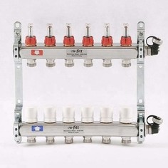 Коллекторная группа Uni-Fitt 1х3/4 6 выходов с расходомерами и термостатическими вентилями (450I4306)