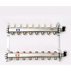 Коллекторная группа Uni-Fitt 1х3/4 8 выходов с регулировочными и термостатическими вентилями (451I4308)