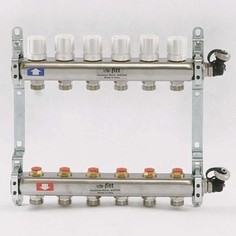 Коллекторная группа Uni-Fitt 1х3/4 6 выходов с регулировочными и термостатическими вентилями (451I4306)
