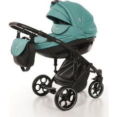 Коляска 2 в 1 Mr Sandman Mod 50 % Эко кожа темно-бирюзовый в принт