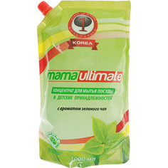 Концентрат для мытья посуды Mama Ultimate Зеленый чай, запаска, 1 л