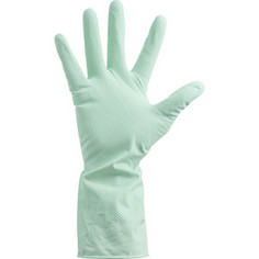 Перчатки хозяйственные ХОЗЯЙКИНЪ резиновые с х/б напылением и экстрактом алоэ, M