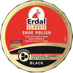 Крем для обуви ERDAL для обуви черный (банка), 75 г.