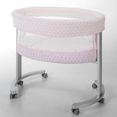 Колыбель Micuna SMART МО-1456 FRESH Pink Dots с LED системой, дерев.подст.цвет white