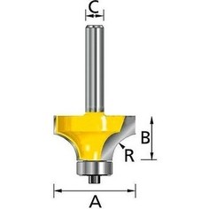 Фреза кромочная Makita 8 мм 18,7х32/9,5 мм R-3 мм (D-11302)