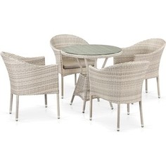 Комплект плетеной мебели из искусственного ротанга Afina garden T705ANT/Y350-W85 4Pcs latte