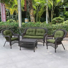 Комплект плетеной мебели из искусственного ротанга Afina garden LV520BG beige/green