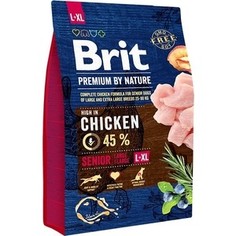 Сухой корм Brit Premium by Nature Senior L+XL Hight in Chicken с курицей для пожилых собак крупных и гигантских пород 3кг (526475) Brit*
