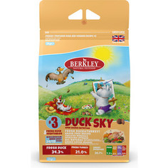 Сухой корм Berkley №3 Adult DUCK SKY Fresh Duck & Vegetables беззерновой с уткой, индейкой и овощами для собак мелких и средних пород 2кг (75301)