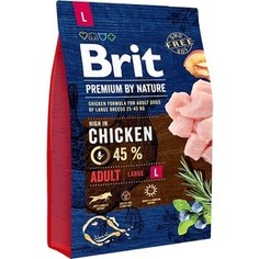 Сухой корм Brit Premium by Nature Adult L Hight in Chicken с курицей для взрослых собак крупных пород 3кг (526444) Brit*