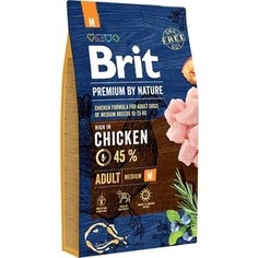 Сухой корм Brit Premium by Nature Adult M Hight in Chicken с курицей для взрослых собак средних пород 8кг (526369) Brit*