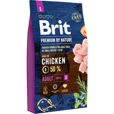 Сухой корм Brit Premium by Nature Adult S Hight in Chicken с курицей для взрослых собак мелких пород 8кг (526307) Brit*