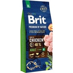 Сухой корм Brit Premium by Nature Adult XL Hight in Chicken с курицей для взрослых собак гигантских пород 15кг (526529) Brit*