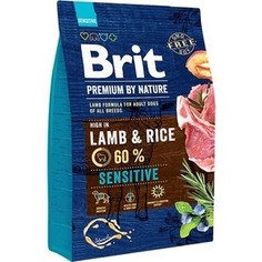 Сухой корм Brit Premium by Nature Sensitive Hight in Lamb & Rice с ягненком и рисом для собак с чувствительным пищеварением 3кг (526628) Brit*