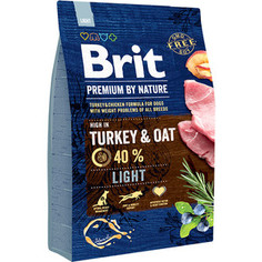 Сухой корм Brit Premium by Nature Ligh Hight in Turkey & Oat с индейкой и овсом для собак всех пород склонных к полноте 3кг (526581) Brit*