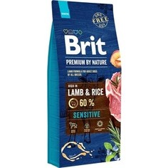 Сухой корм Brit Premium by Nature Sensitive Hight in Lamb & Rice с ягненком и рисом для собак с чувствительным пищеварением 18кг (532209) Brit*