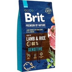 Сухой корм Brit Premium by Nature Sensitive Hight in Lamb & Rice с ягненком и рисом для собак с чувствительным пищеварением 8кг (526635) Brit*