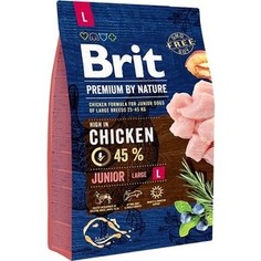 Сухой корм Brit Premium by Nature Junior L Hight in Chicken с курицей для молодых собак крупных пород 3кг (526420) Brit*