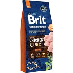 Сухой корм Brit Premium by Nature Sport Hight in Chicken с курицей для активных собак всех пород 18кг (532216) Brit*