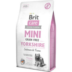 Сухой корм Brit Care MINI Grain-Free Yorkshire Salmon & Tuna беззерновой с лососем и тунцом для собак породы йоркширский терьер 2кг (520190) Brit*