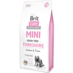 Сухой корм Brit Care MINI Grain-Free Yorkshire Salmon & Tuna беззерновой с лососем и тунцом для собак породы йоркширский терьер 7кг (520213) Brit*