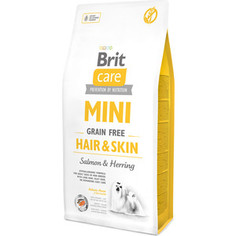 Сухой корм Brit Care MINI Grain-Free Hair & Skin Salmon & Herring беззерновой с лососем и сельдью для собак мелких пород 7кг (520244) Brit*