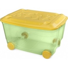 Ящик для игрушек Бытпласт на колесах 580х390х335 мм (зеленый) (431306209)