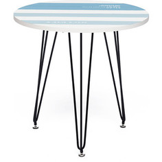 Столик журнальный TetChair Mediterranean (mod. 63609-60) белый/голубой/черный