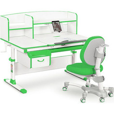 Комплект мебели (столик + кресло + полка) Mealux EVO-50 Z столешница белая/пластик зеленый