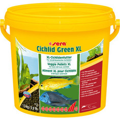 Корм SERA Cichlid Green XL Veggie Pellets XL for East African Cichlids вегетарианские гранулы для восточно-африканских цихлид 3,8л (1,3кг)