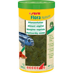 Корм SERA Flora Nature Vegetable Flakes хлопья для растительноядных аквариумных рыб 1л (210г)