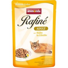 Паучи Animonda Rafine Adult with Chicken in Royale с курицей в яичном пудинге для кошек 100г (83796)