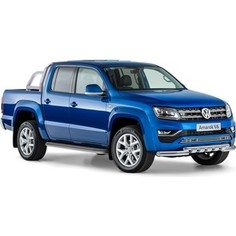 Защита переднего бампера d76+d57 с профильной защитой картера Rival для Volkswagen Amarok (2016-н.в.), R.5804.002