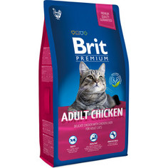 Сухой корм Brit Premium Cat Adult Chicken с мясом курицы и куриной печенью для взрослых кошек 8кг (513093) Brit*