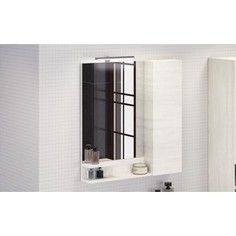 Шкаф-зеркало Comforty Верона 75 дуб белый правый (4137100)