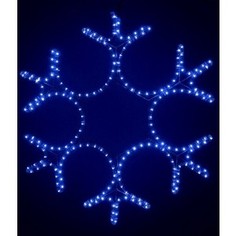 Light Снежинка светодиодная ажурная 0,8м, 220V, прозр. пр. синий