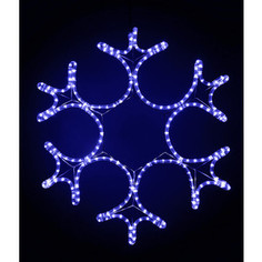 Light Снежинка светодиодная ажурная 0,55м, 220V, прозр. пр. синий