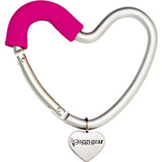 Крепление для сумок Buggygear Сердечко silver/pink